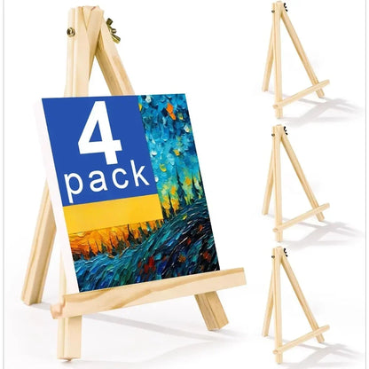 4 packs of 9-inch wooden easels, easel holders