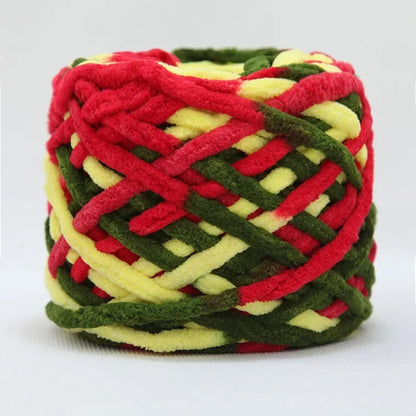 100g/ball Chenille Knitting Yarn Soft Ice Strip Line Cotton Yarn DIY Wool Yarn for Hand Knitting Scarf Thick Wool Wholesale
