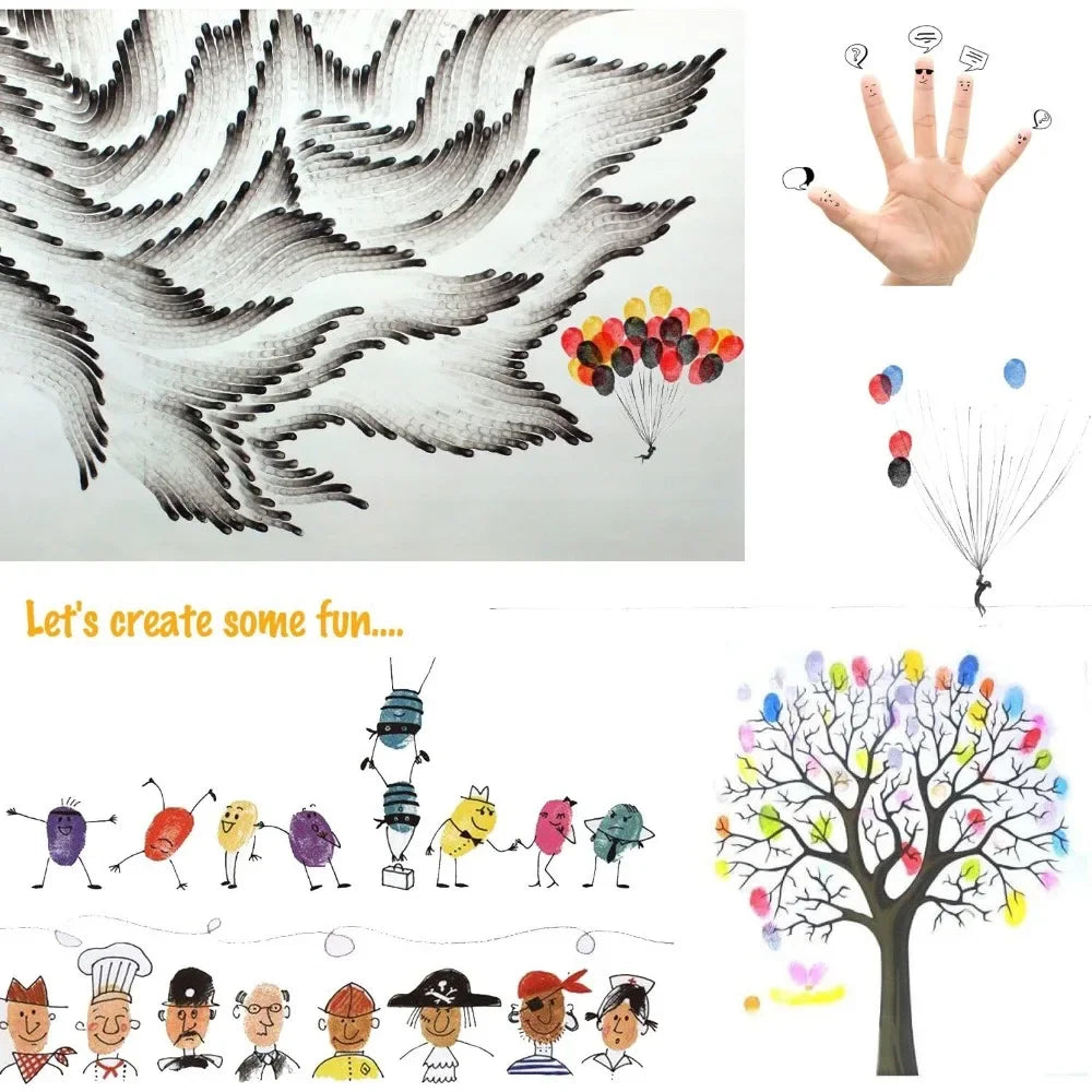 Craft Ink Pad Stamps Partner Color,20 Colors Rainbow Finger for Kids (Pack of 20)