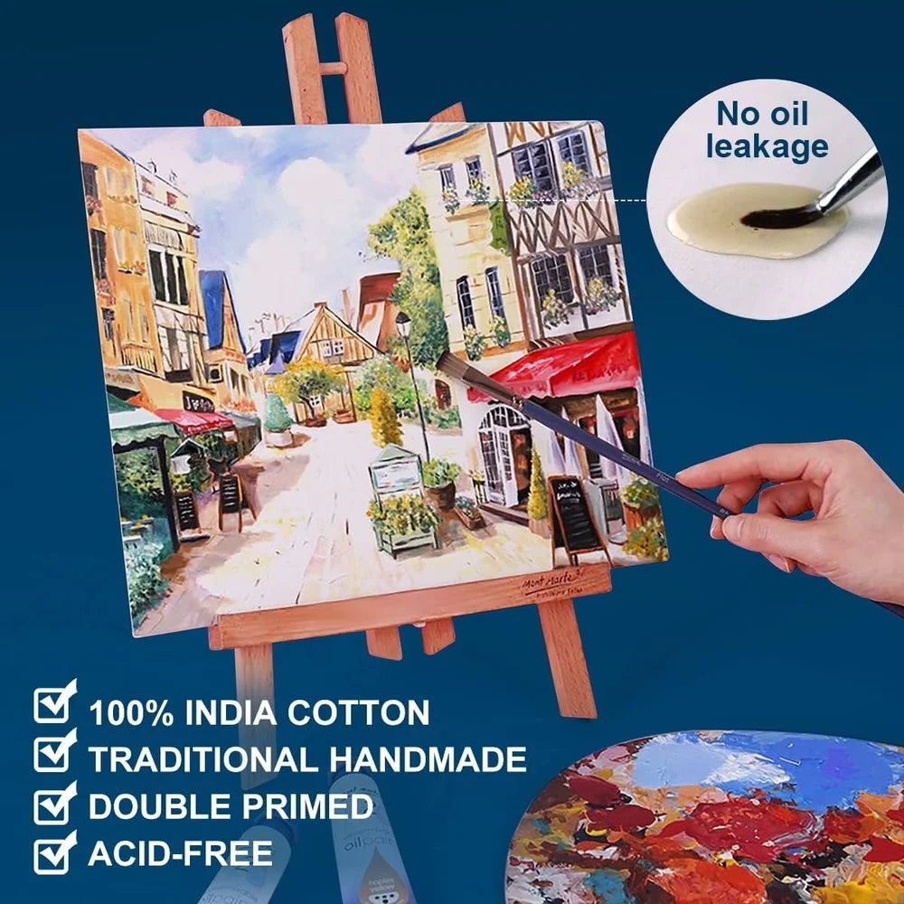 12x16 Inch Canvas Panels 12-Pack 100 Cotton Primed Flat Boards