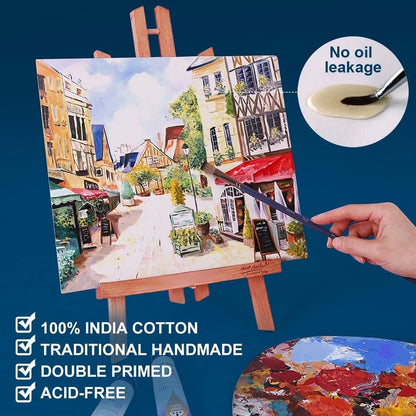 12x16 Inch Canvas Panels 12-Pack 100 Cotton Primed Flat Boards