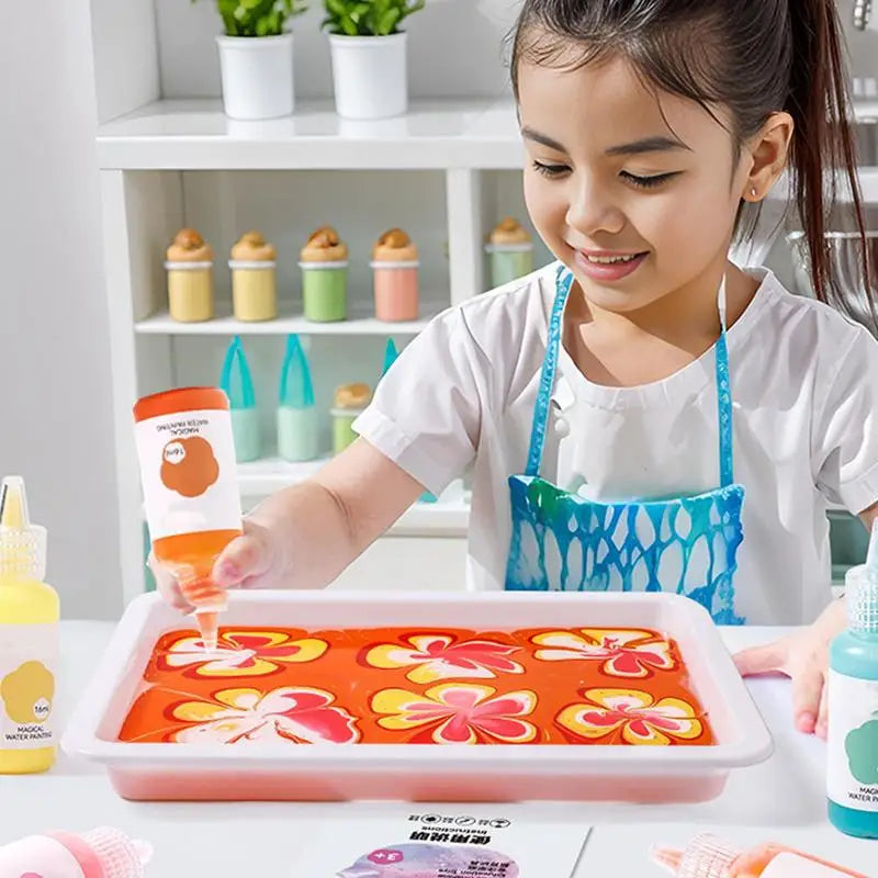 KidsPaint With Water Kits Washable Painting Kits Marble Paint Age 6-12