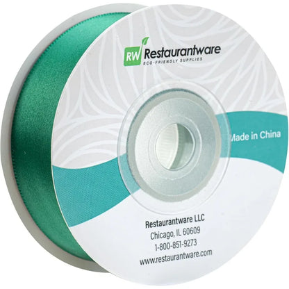 1" Forest Green Satin Ribbon 10 Yards - Single Sided