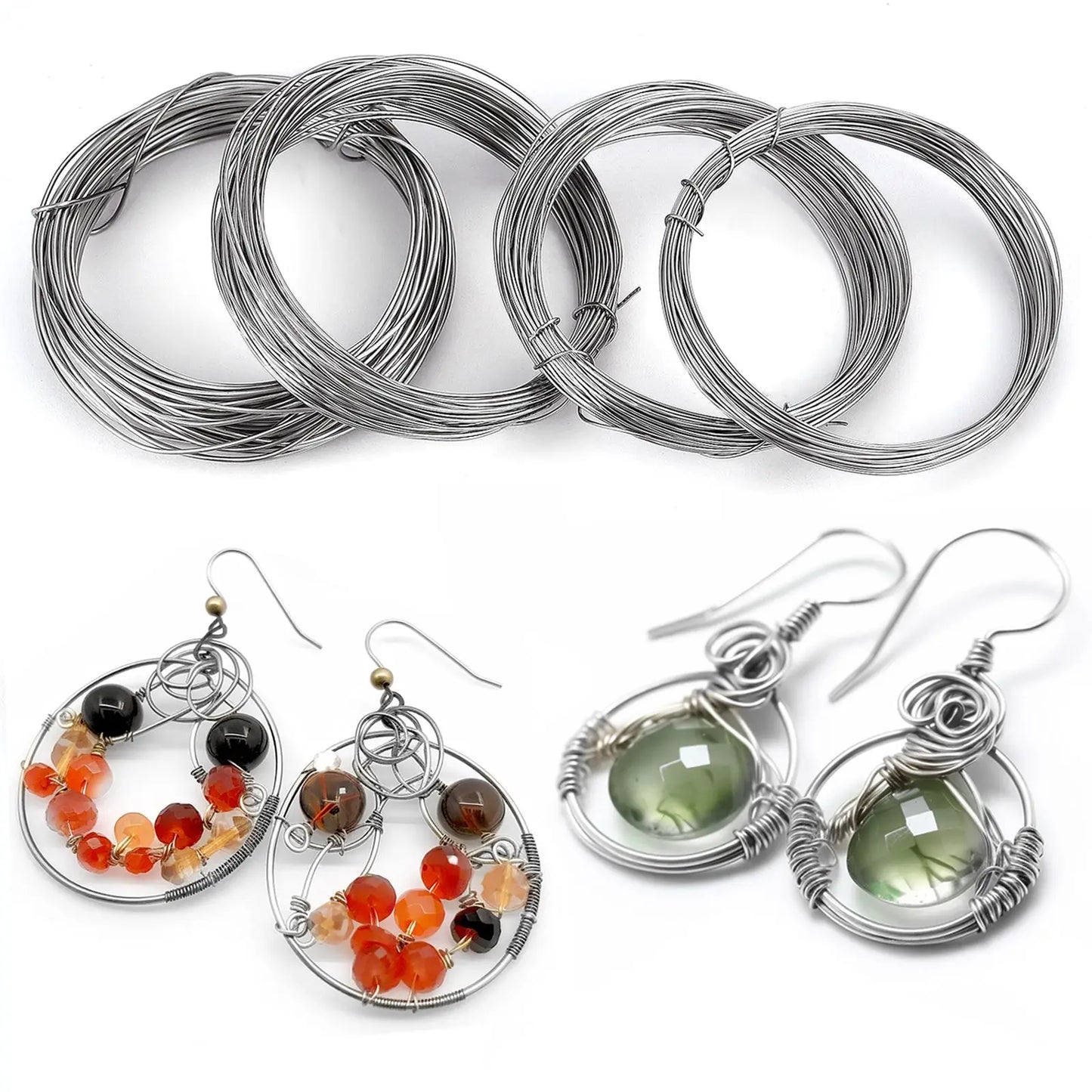 10M Stainless Steel Silver Color Wire Single Wire Beading Wire 0.3/0.4/0.5/0.6/0.8/1mm