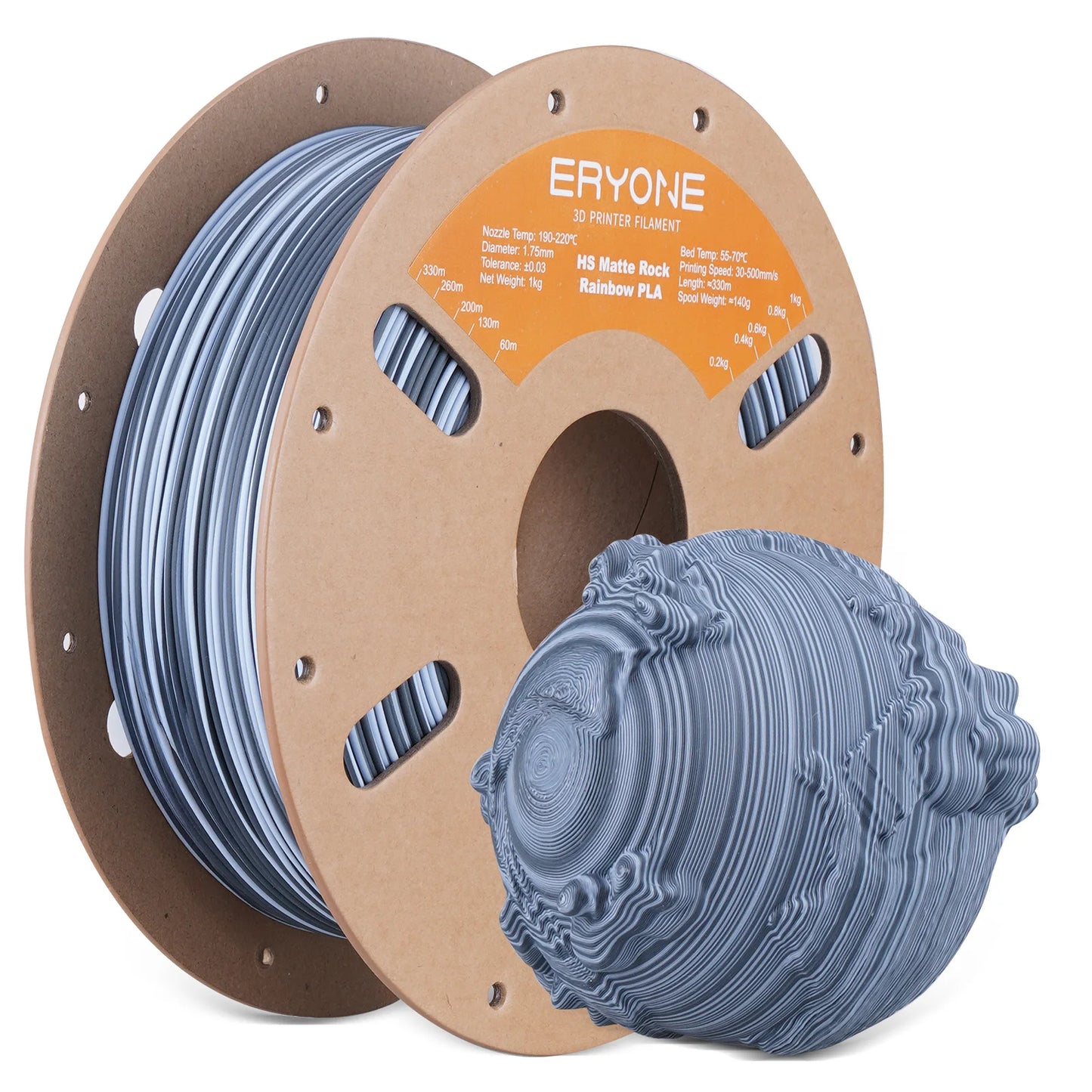 ERYONE PLA Hyper Speed Matte Rock Rainbow Color Premium Filament 3D Print,Multicolor Available,Max Speed 500mm/s,1KG/Spool