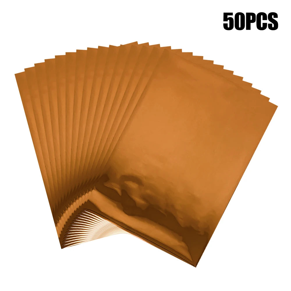 50pcs/pack 20x29cm Toner Hot Stamping Foil Paper A4 Toner Reactive Foil By Laser Printer and Laminator