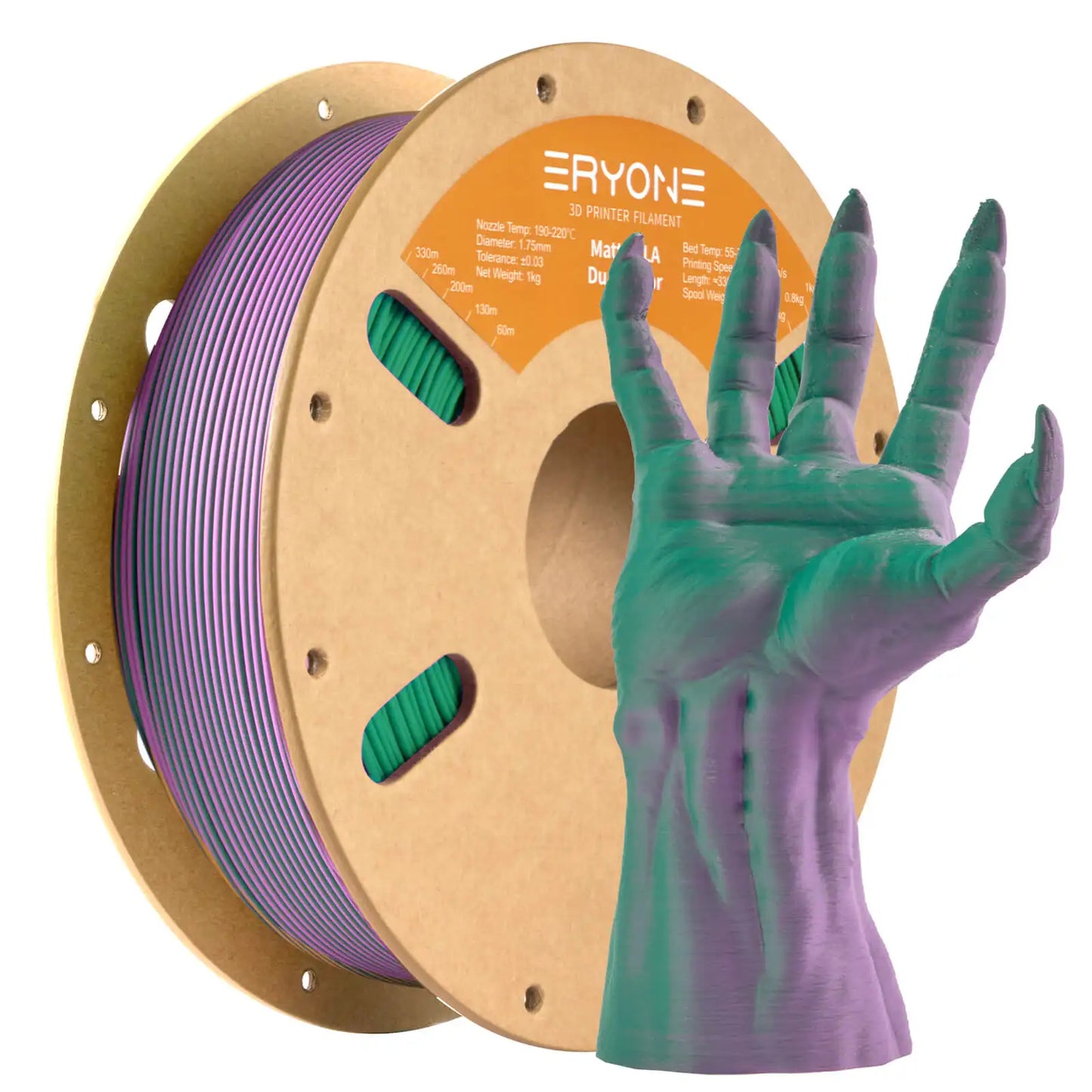 ERYONE Dual Color Series Silk PLA And Matte PLA 1KG 1.75mm Diameter High Quality Filament For FDM 3D Printing