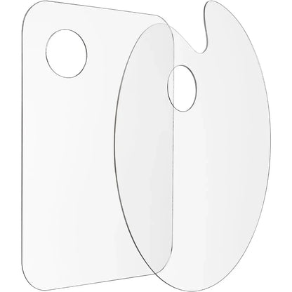 11.8 x 7.9 inch acrylic palette with thumb hole clear paint tray for easy clean non-stick artist tray oil watercolor process