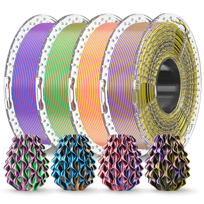 SUNLU Fliament Silk PLA+/PLA/PETG/WOOD/Rainbow Filament 250g 500g/spool 1.75mm mix color