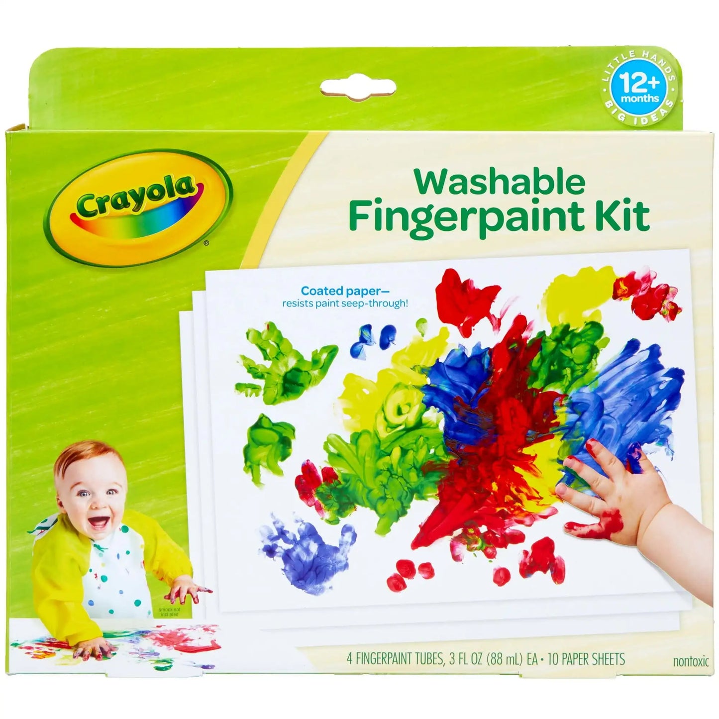 Crayola Washable Finger Paint Set, Toddler Paint Kit, 4 Paint Set