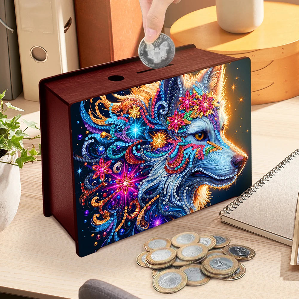 Creative 5D DIY Diamond Painting Piggy Bank Desktop Art Kits Storage Box Rhinestones