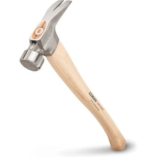 ESTWING Sure Strike California Framing Hammer  25 oz Straight Rip Claw with Milled Face & Hickory Wood Handle  MRW25LM