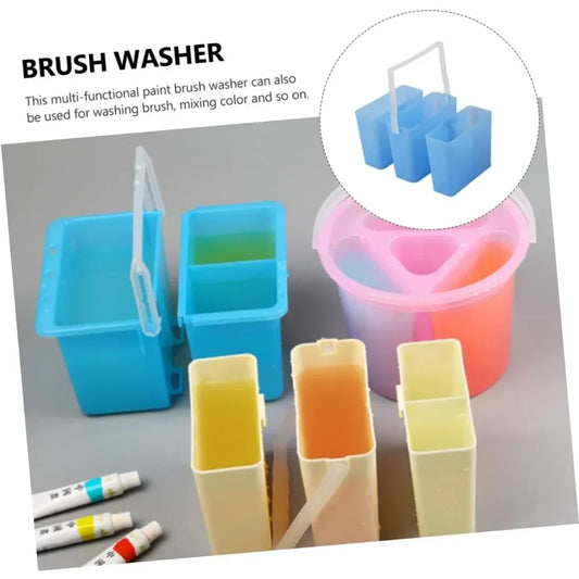 Art pen wash bucket Wash basin Artist Clean cup Plastic brush cleaner Watercolor