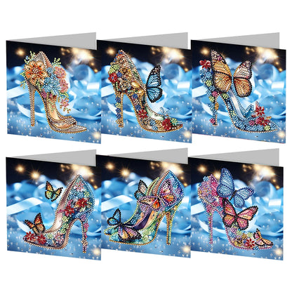 4/6/8/12PCS Diamond Painting Greeting Cards DIY 5D Christmas Collections Festival Cards
