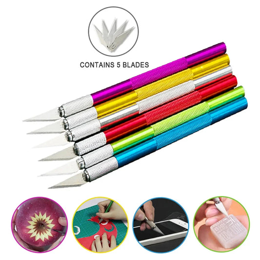 Metal Carving Scalpel Tools Kit Anti-Slip Blades Engraving Craft knives