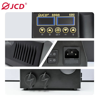 JCD 8898 750W Soldering Station 2 in 1 LCD Digital display Rework Welding Station Kit Hot Air Repair Solder tools