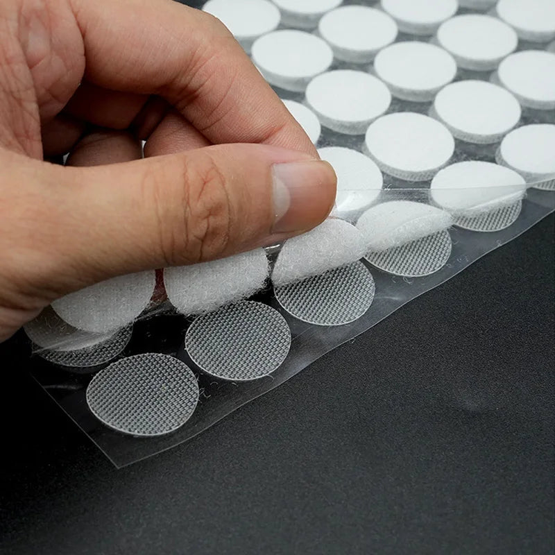 10/15/20mm Transparent Dot Self Adhesive Hook and Loop Fastener Tape