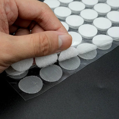 10/15/20mm Transparent Dot Self Adhesive Hook and Loop Fastener Tape