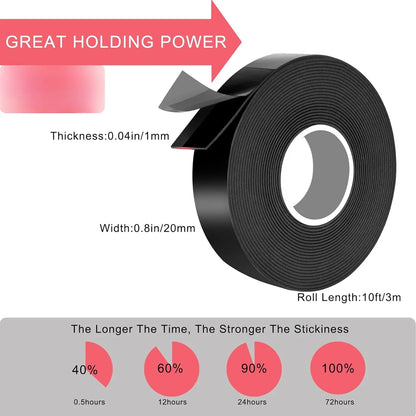 Super Double-Sided Tape Heavy duty 10 feet, mounting tape waterproof