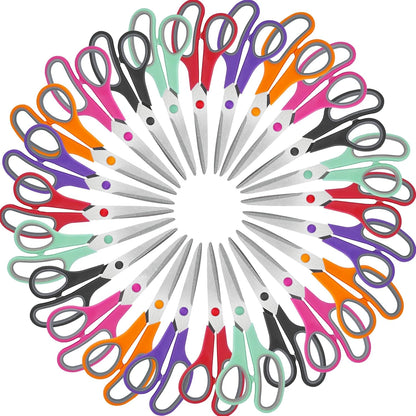 8" Scissors All Purpose 6 Pack - Comfort-Grip Sharp