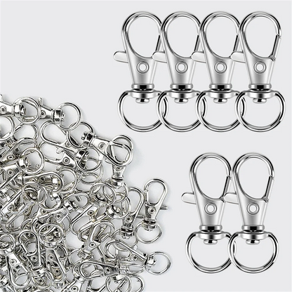 5/20/50/100Pcs Key Chain Clip Hooks Swivel Clasps Lanyard Snap Hook Lobster Claw Clasp for Keychain (32mm)