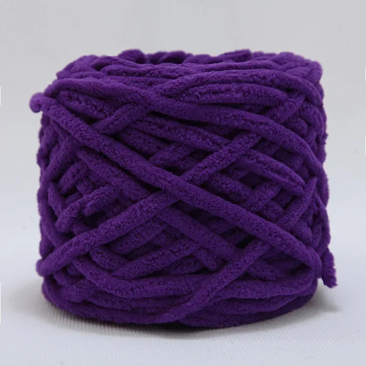 100g/ball Chenille Knitting Yarn Soft Ice Strip Line Cotton Yarn DIY Wool Yarn for Hand Knitting Scarf Thick Wool Wholesale