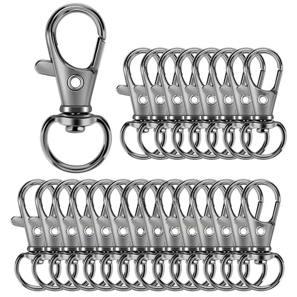 5/20/50/100Pcs Key Chain Clip Hooks Swivel Clasps Lanyard Snap Hook Lobster Claw Clasp for Keychain (32mm)