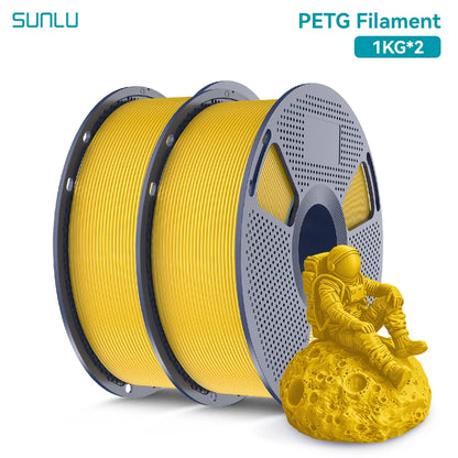 SUNLU 2KG PETG/PETG Clear Filament 1.75 ±0.02mm 1kg Spool (2.2lbs)