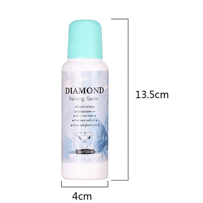 1-5Pcs 100ml Diamond Painting Sealer Conserver Permanent Hold Shine Effect 5D Brightener Glue