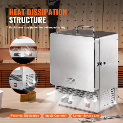 VEVOR Electric Kiln, 1500W Melting Furnace Max Temperature 2192℉/1200℃, Stainless Steel, for Wax Casting, Clay