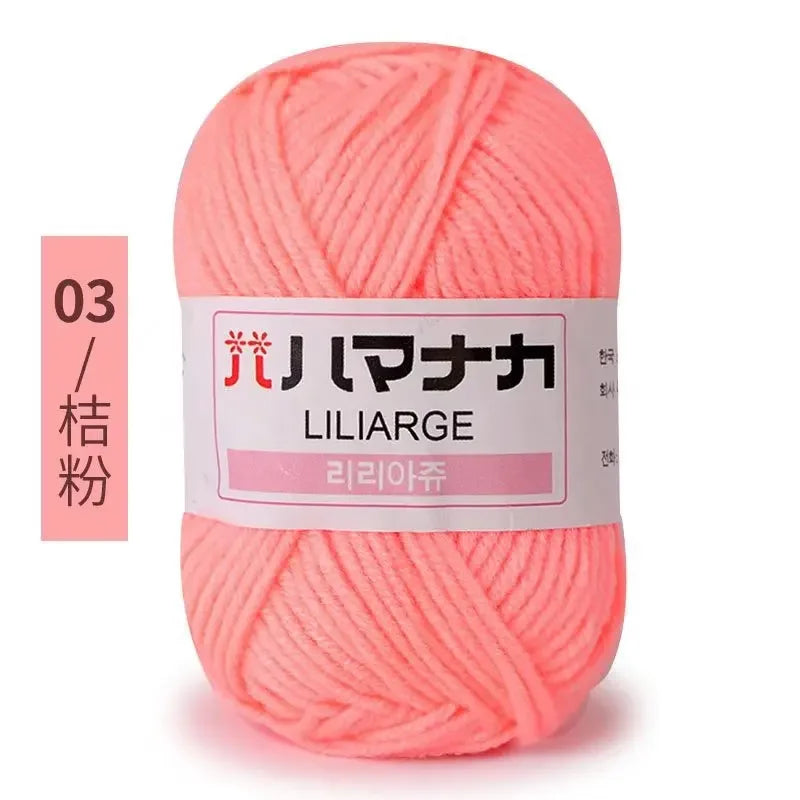 Milk Sweet Soft Cotton Baby Knitting Wool Yarn Thick Fiber Velvet Hand Crochet Yarn for DIY Sweater