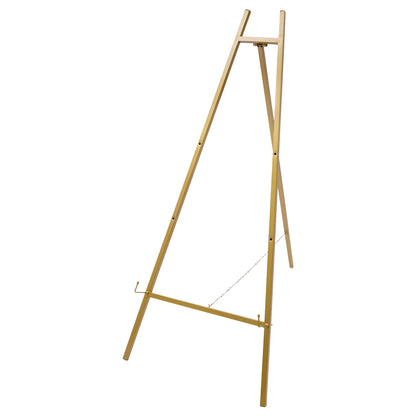 2 Tall Steel Pipe Floor Easel Stand Large Gold