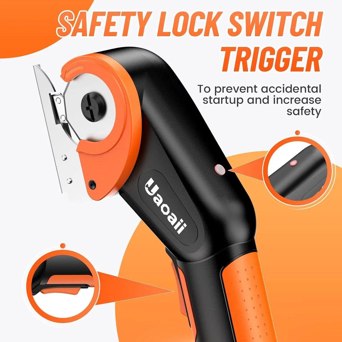 Rechargeable Cordless Scissors Cardboard Cutter Rotary Electric Cardboard Box Cutter for Carpet Fabric Leather