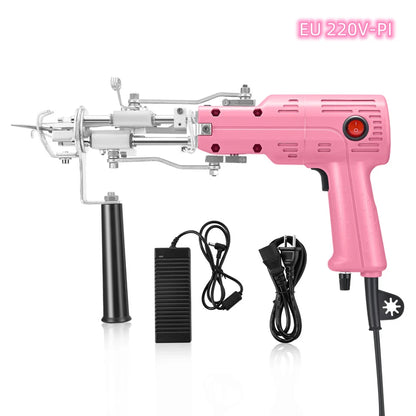 Upgraded 2 In 1 Electric Tufting Rug Gun With Adjustable Cut And Loop Pile Carpet Weaving Machine