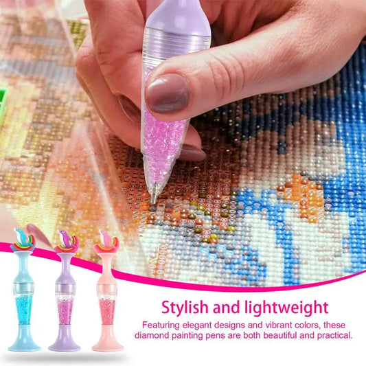 Vase Point Drill Pen Rhinestone Pens Shiny Painting Charm Pen Auto Dispensing Pen With Rhinestones And Box