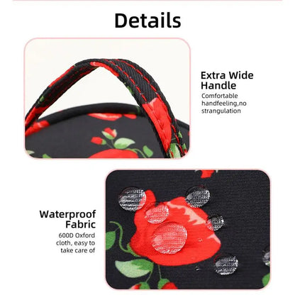 Knitting Project Bag Oxford Fabric Tote Bag With Zipper Yarn Storage