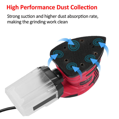 13000 OPM compact electric sanding machine, power sanding machine, with 20 sheets of sandpaper