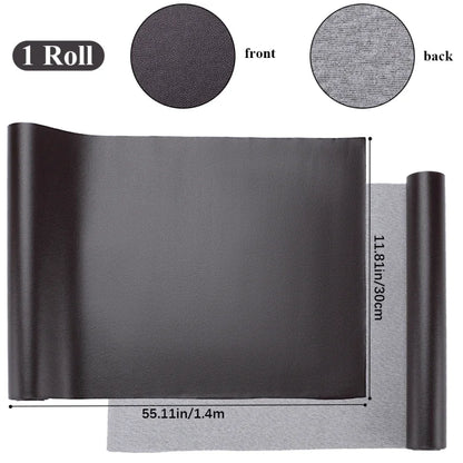 1pc 55 x 11.8” PU Leather Book Cloth Black for A4-A8 Books Binding Smooth Surface Polyurethane Coated Non-Woven