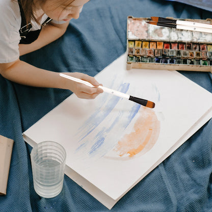 24pcs Draw Paint Brushes Set Kit Round with Nylon Hair