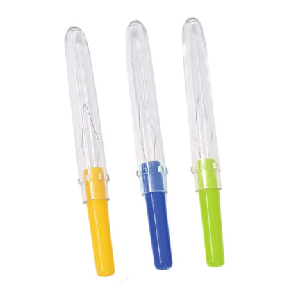 3-Pack Needle Threader Elderly Friendly Quick Threading, Random Colors
