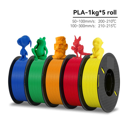 KEEPANG PLA/HS-PLA/PLA Matte/PLA Pro 5KG PLA 3D Filament 1.75mm 1KG/Roll (2.2lbs) Neatly Wound 3D Printing Materials
