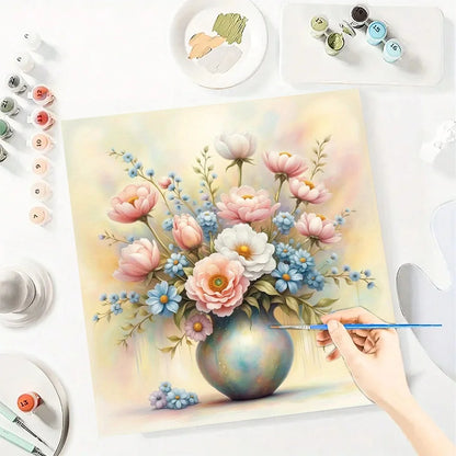 Creative Flowers DIY Art Paint By Numbers Kit Hand Painted On Canvas