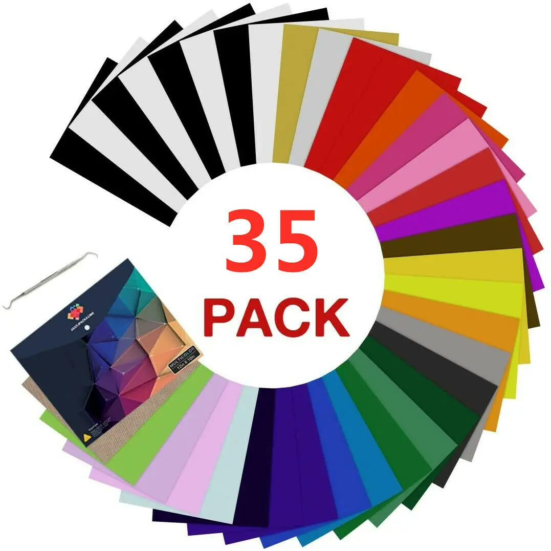 13 Pack HTVRONT 12inchX10inch Multi-color PU Heat Transfer Vinyl Sheets Cricut