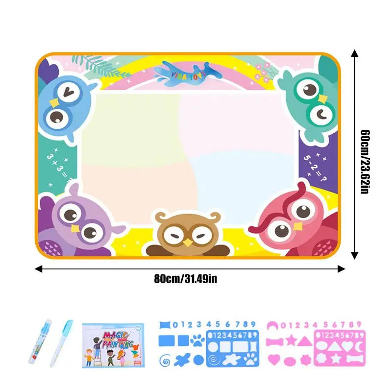 Water Painting Mat Repeated Graffiti Coloring Dust-Free 80x60cm Drawing Doodling Mat