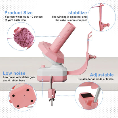 Electric yarn ball winding machine with adjustable speed