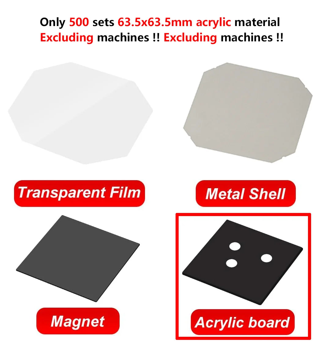 50*50mm 2.5*2.5" Square Refrigerator Badge Making Machine DIY Paper Cutter Photo Magnetic Materials
