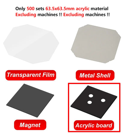 50*50mm 2.5*2.5" Square Refrigerator Badge Making Machine DIY Paper Cutter Photo Magnetic Materials