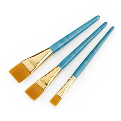 (3 pack) Royal Brush Zip N' Close 3-Brush Set, Golden Taklon, Glaze Wash