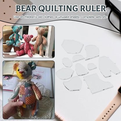 Bear template acrylic sewing pattern ruler set is easy to operate and suitable for multi-purpose tailoring