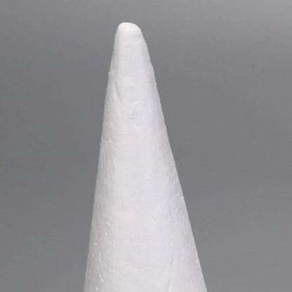 5Pcs Craft Foam Cones Christmas Tree Project Decors White Polystyrene